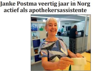 Janke 40 jaaar apothekersassistente